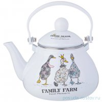 Чайник 1,3 л эмалированный &quot;Family farm&quot; / 354376