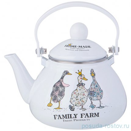 Чайник 1,3 л эмалированный &quot;Family farm&quot; / 354376