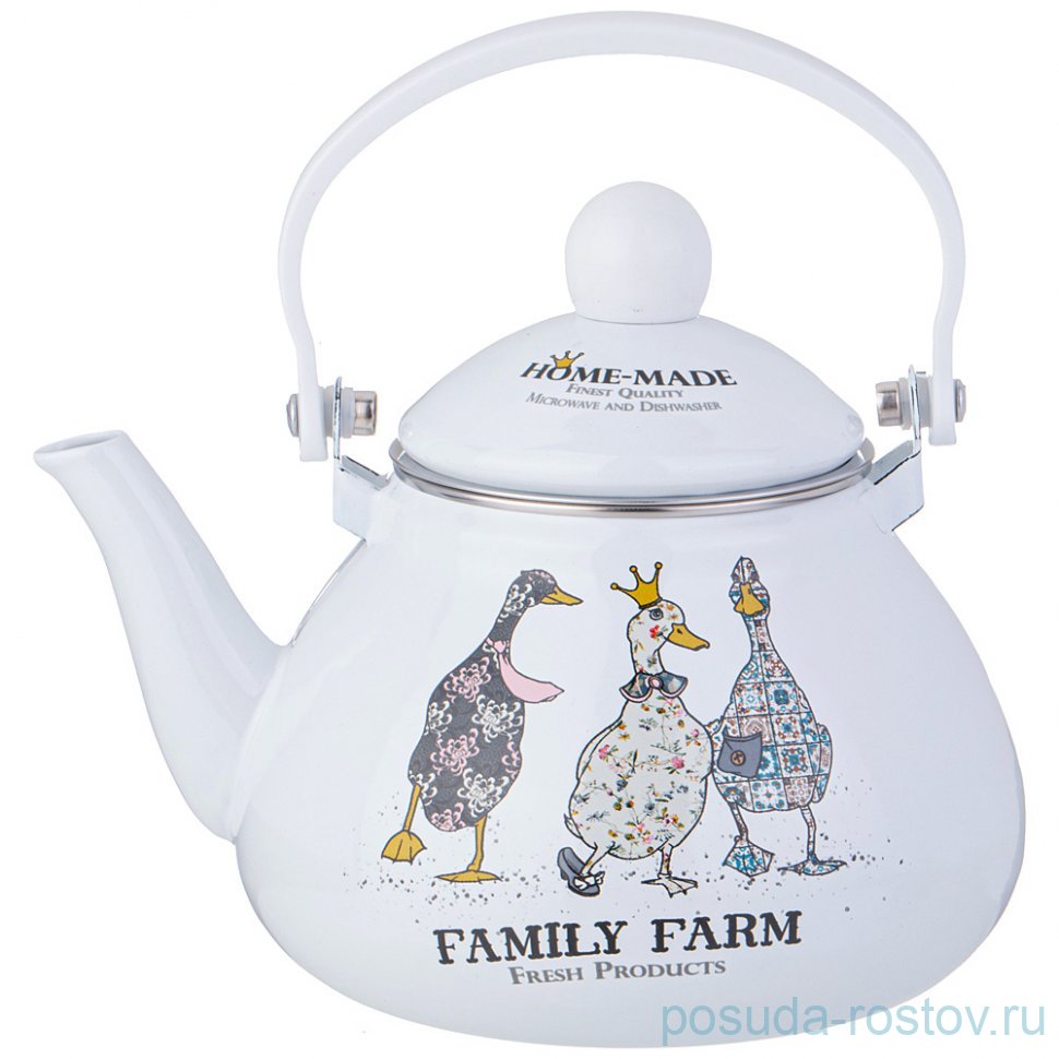 Чайник 1,3 л эмалированный "Family farm" / 354376
