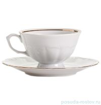 Чайная пара 220 мл 1 шт н/н низкая &quot;Мария-Тереза /Отводка золото&quot; / 067544