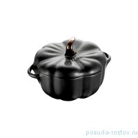 Кокот 12,2 см с крышкой чёрный &quot;Тыква&quot; / 258016