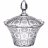 Конфетница 17 х 17 х 20 см с крышкой &quot;muza crystal /резная&quot; / 193016