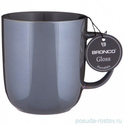 Кружка 400 мл серая &quot;Gloss&quot; (4шт.) / 229499