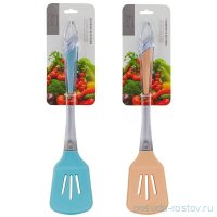 Силиконовая лопатка с прорезями 33 см / ассорти / 357175