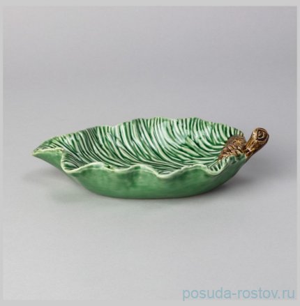 Блюдо 21 х 12,3 х 5 см Лист &quot;Green pine&quot; / 355569