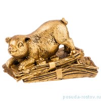 Фигурка 5,5 х 3 х 3,7 см бронзовая &quot;свинка с деньгами&quot; / 259186