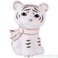 Фигурка 7,5 х 7 х 9,5 см белая &quot;Тигренок&quot; / 263838