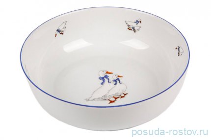 Салатник 24 х 7,3 см 1,25 л &quot;Палас /Гуси&quot; / 030422