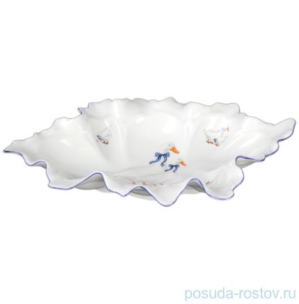 Салатник 28 см волна &quot;Корона /Гуси&quot; / 042296