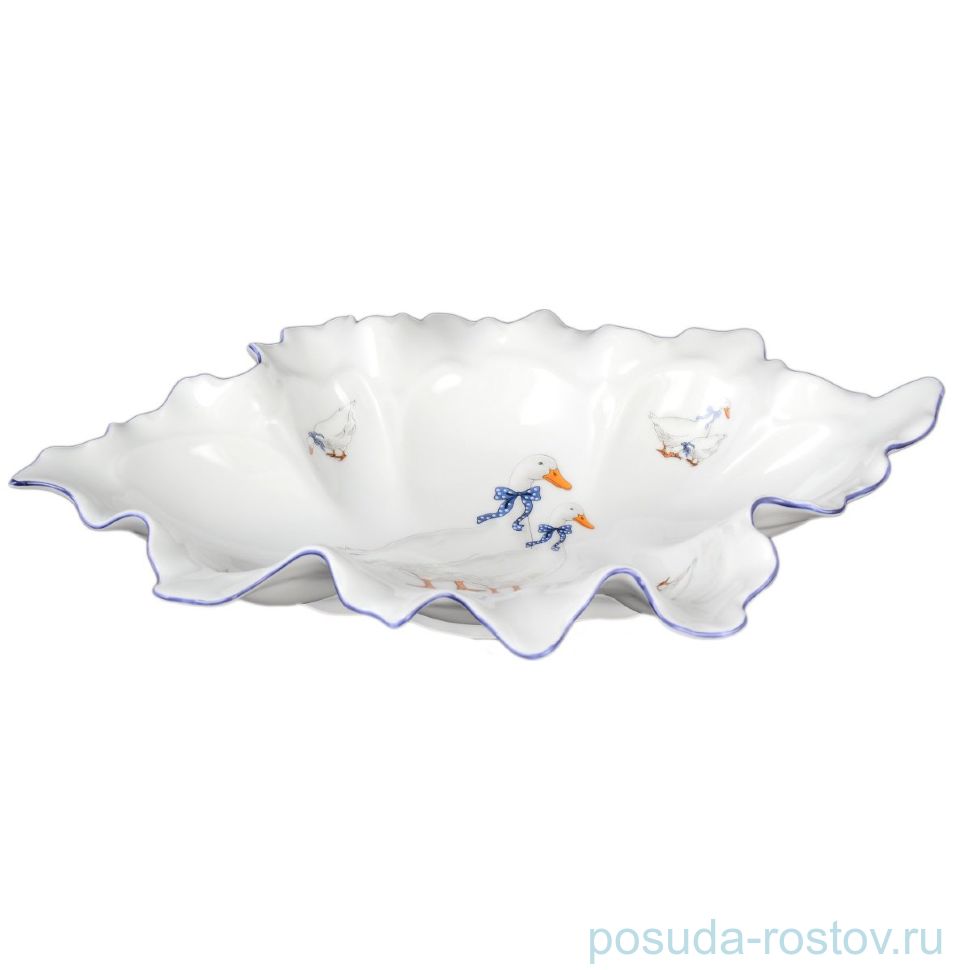 Салатник 28 см волна "Корона /Гуси" / 042296