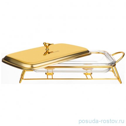 Мармит 3 л прямоугольный gold Agness / 336644