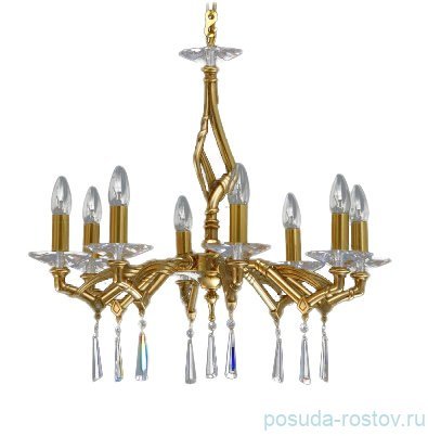 Люстра 8 рожковая хрусталь &quot;Проусек&quot; 63 х 58 см / 097415