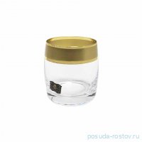 Стаканы для виски 290 мл 6 шт &quot;Идеал /Матовая полоса /золото&quot; AS Crystal / 335524