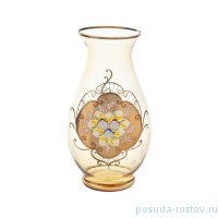 Ваза для цветов 24 см янтарная &quot;Лепка&quot; / 169651