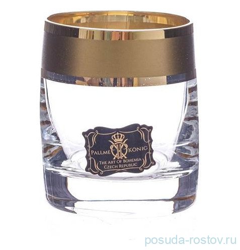 Стопки 60 мл 6 шт "Идеал /Матовая полоса /золото" AS Crystal  / 335525