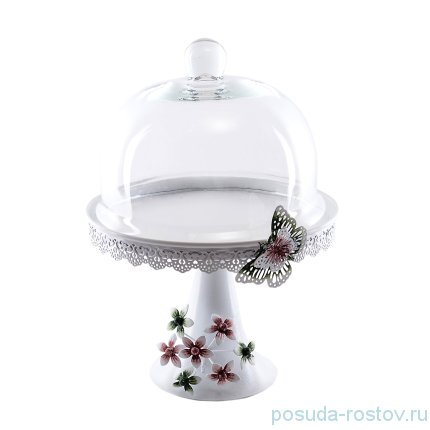 Блюдо н/н с крышкой &quot;Royal Classics /Цветы и бабочка&quot; / 154176