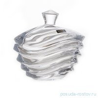 Ваза для конфет 17 см с крышкой &quot;Вэйв /Без декора&quot; / 097697