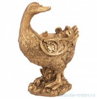 Подставка для мелочей 23 см &quot;Утка резная&quot; /бронза с позолотой / 299025