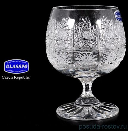 Бокалы для бренди 190 мл 6 шт &quot;Glasspo /Хрусталь резной&quot; / 028501