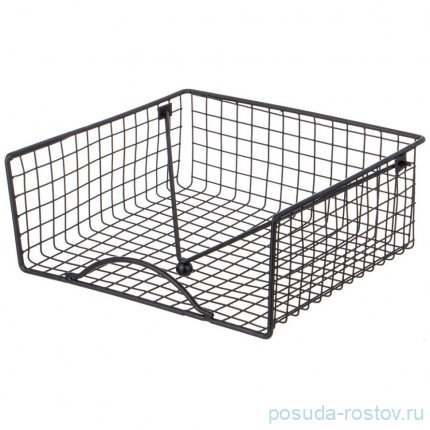 Салфетница 19 х 19 х 8 см черная Agness / 354714