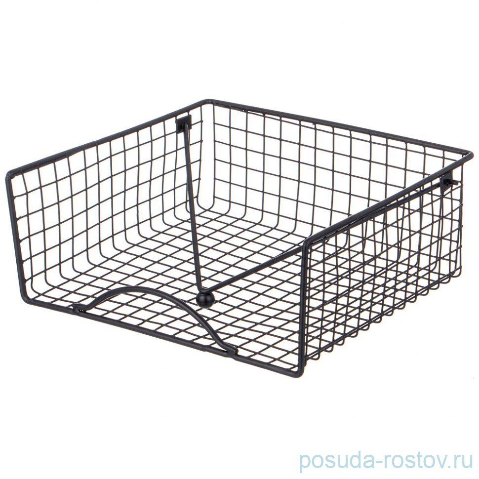 Салфетница 19 х 19 х 8 см черная Agness / 354714