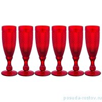 Бокалы для шампанского 150 мл 6 шт &quot;Гранат /Muza color&quot; / 225101