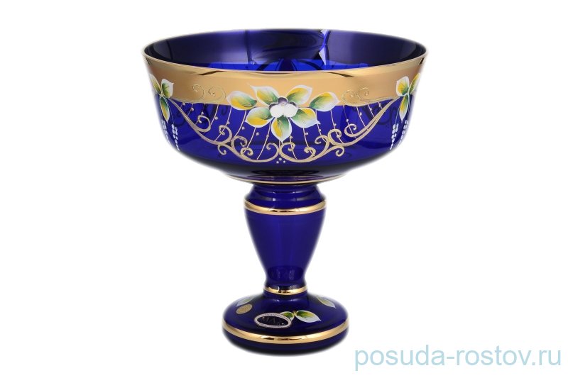 Конфетница 20 см н/н "Star Crystal /Лепка Синяя" / 099270