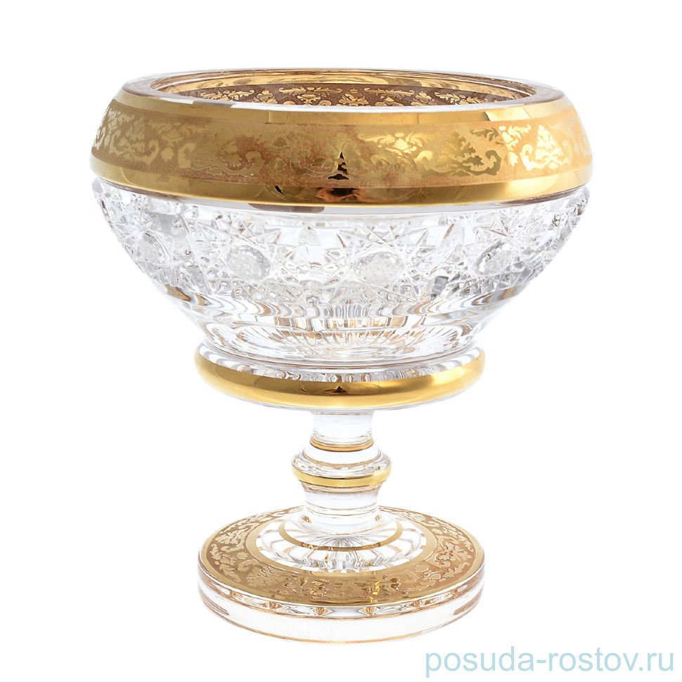 Конфетница 15 см  н/н "Max Crystal /Золото" / 148450