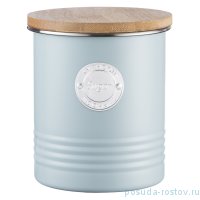 Банка 13,5 х 11 см голубая 1л Сахар &quot;Living&quot; / 166209