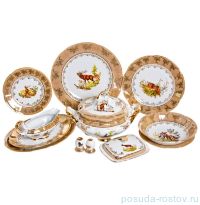 Столовый сервиз на 6 персон 27 предметов &quot;Болеро /Охота бежевая&quot; / 039204