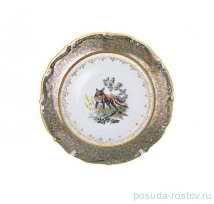 Блюдо 30 см круглое &quot;Мария-Тереза /Охота зелёная&quot; S-P / 274670