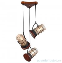 Светильник потолочный 3 рожковый из дерева Кружка / 304383