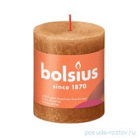 Свеча Рустик 8 х 6,8 см &quot;Shine /Коричневый /Bolsius&quot; (время горения 35 ч) / 278279