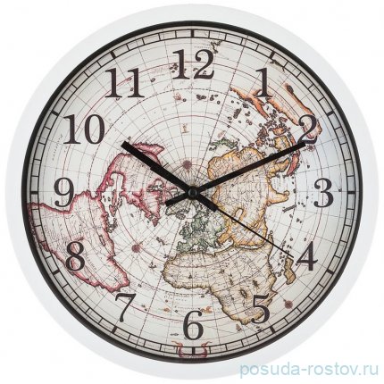Часы настенные 31 см кварцевые &quot;WORLD MAP&quot; / 197434