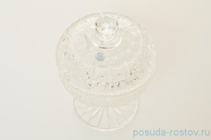 Вазочка 11,6 см с крышкой н/н &quot;Хрусталь резной&quot; / 006602