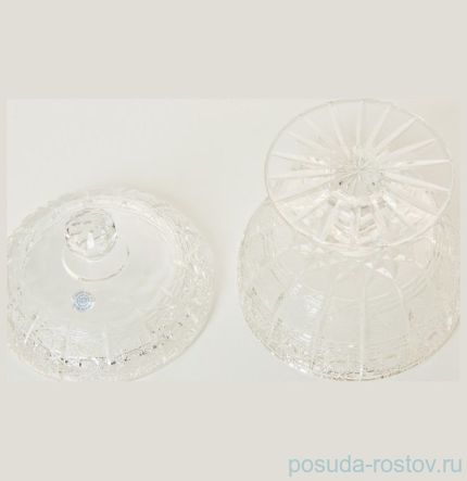 Вазочка 11,6 см с крышкой н/н &quot;Хрусталь резной&quot; / 006602