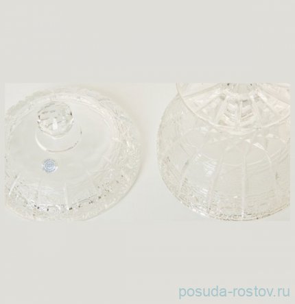 Вазочка 11,6 см с крышкой н/н &quot;Хрусталь резной&quot; / 006602