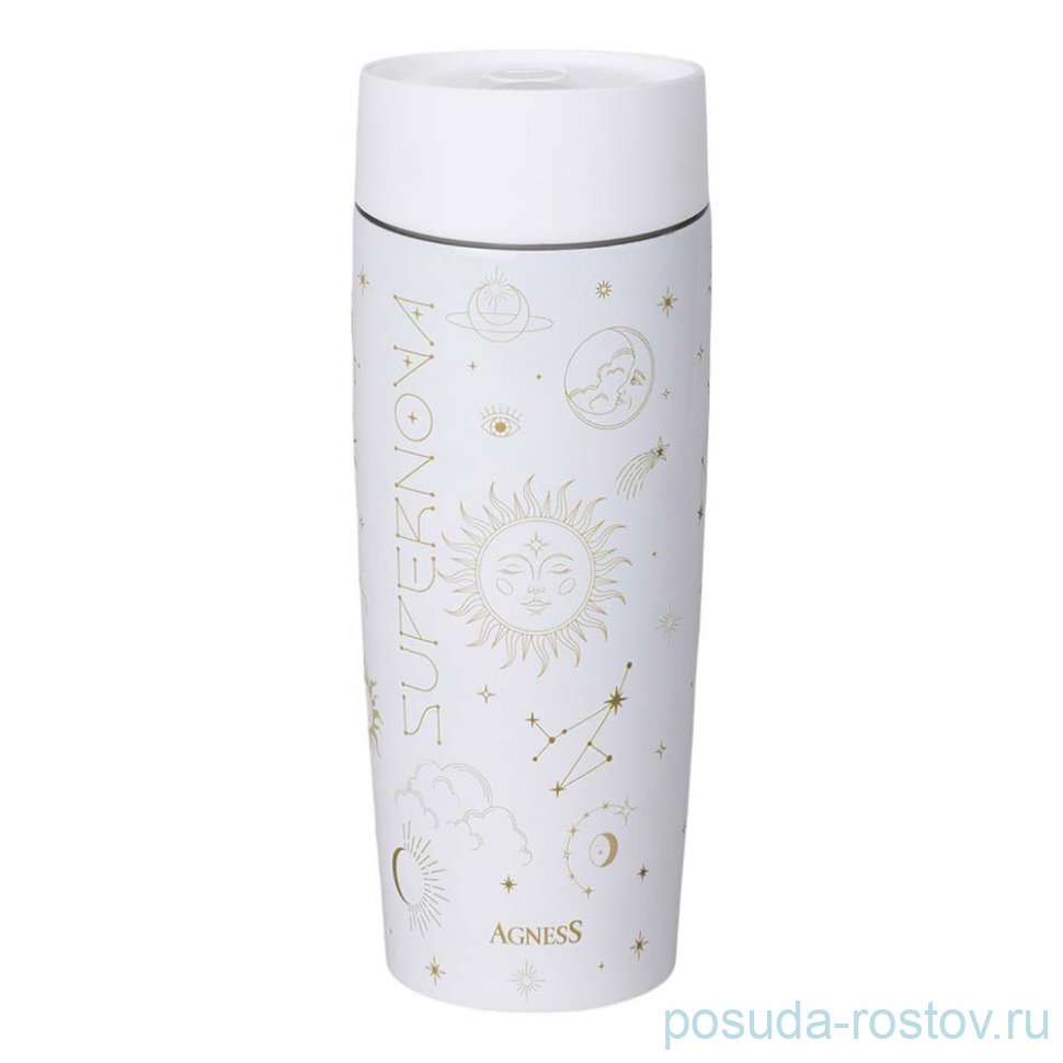 Термокружка agness supernova white 360мл / 364266