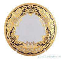 Блюдо 32 см круглое &quot;Фавола /Кобальт в золотой роскоши&quot; / 228200