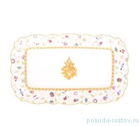 Блюдо 25 х 15,5 см овальное &quot;Christmas world /Toys yellow&quot; / 273741