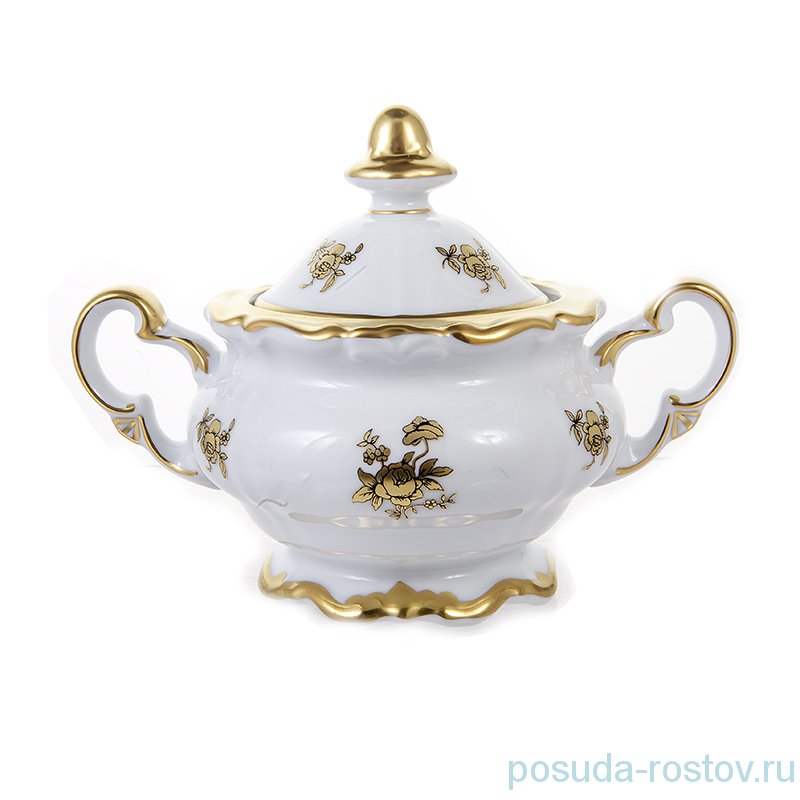 Сахарница 150 мл "Роза золотая /золото"  / 222589