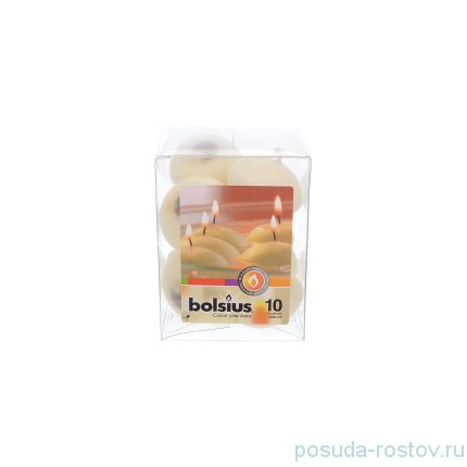 Свечи плавающие 10 шт &quot;Кремовые /Bolsius&quot; / 257251