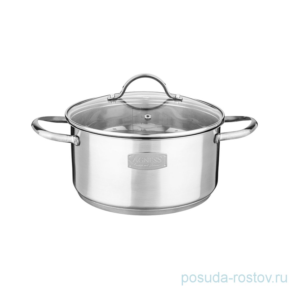 Кастрюля 18 х 9 см со стеклянной крышкой 2,1 л "CRAFT COLLECTION" / 213772