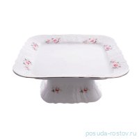 Поднос 26 см квадратный н/н &quot;Бернадотт /Серая роза /платина&quot; / 156094