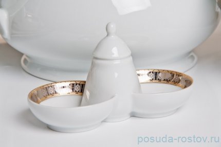 Столовый сервиз на 6 персон 26 предметов &quot;Яна /Ромбы /золото с платиной&quot; / 039309