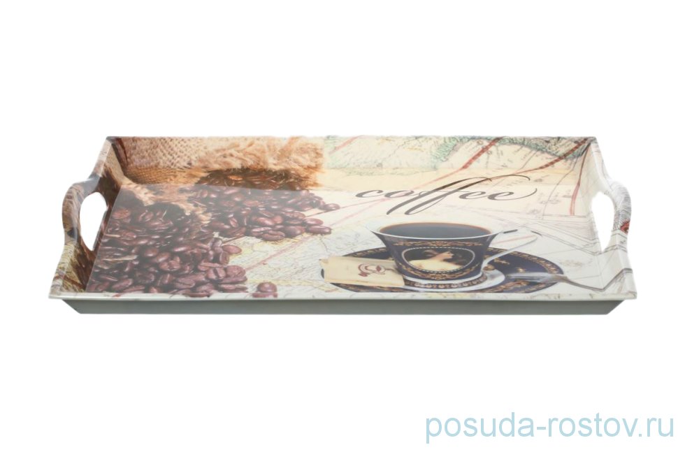 Поднос прямоугольный с ручками "Coffee" / 140302