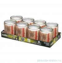 Свеча в стеклянной банке 8 шт &quot;Wood&quot; (время горения 50 ч) / 317852