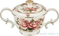Сахарница 250 мл с ручками &quot;корейская роза&quot; / 194722