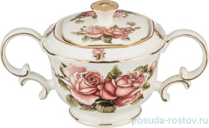 Сахарница 250 мл с ручками &quot;корейская роза&quot; / 194722