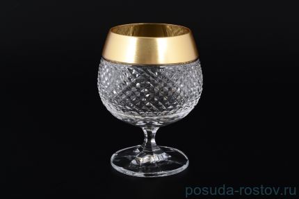 Бокалы для бренди 250 мл 6 шт &quot;Фелиция /Хрусталь матовое золото&quot; R-G / 113537